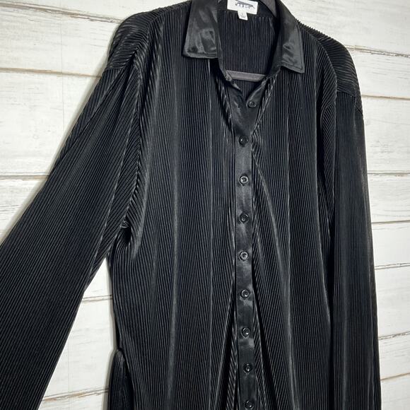 Mable Disco Plisse Mini Dress Black Size Small - Picture 5 of 11